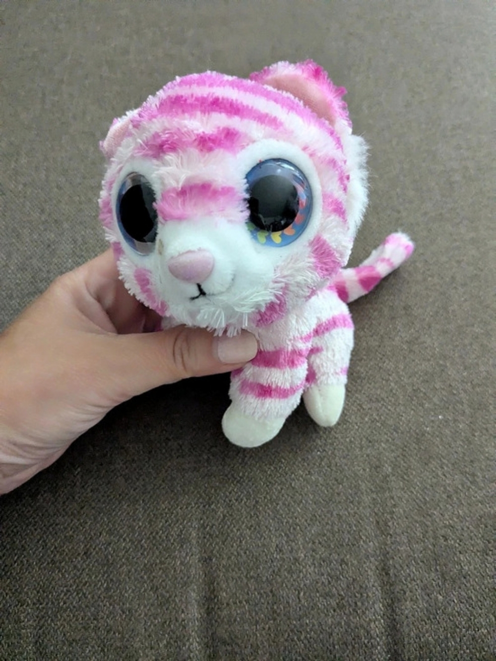 Wild Republic Hot Pink Tiger Stuffed Animal Beanbag Plush